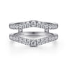 Enhancer Wedding Ring in 14k White Gold with Round Natural Diamond at Gabriel & Co.