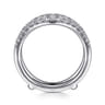 Enhancer Wedding Ring in 14k White Gold with Round Natural Diamond at Gabriel & Co.