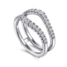 Enhancer Wedding Ring in 14k White Gold with Round Natural Diamond at Gabriel & Co.