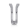 Enhancer Wedding Ring in 14k White Gold with Round Natural Diamond at Gabriel & Co.