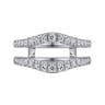 Enhancer Wedding Ring in 14k White Gold with Round Natural Diamond at Gabriel & Co.