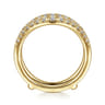 Enhancer Wedding Ring in 14k Yellow Gold with Round Natural Diamond at Gabriel & Co.