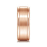 Emmett - 14K Rose Gold 8mm - Men's Wedding Band in Satin Finish