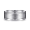 Emmett - 14K White Gold 8mm - Men's Wedding Band in Satin Finish