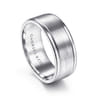 Emmett - 14K White Gold 8mm - Men's Wedding Band in Satin Finish