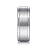 Emmett - 14K White Gold 8mm - Men's Wedding Band in Satin Finish