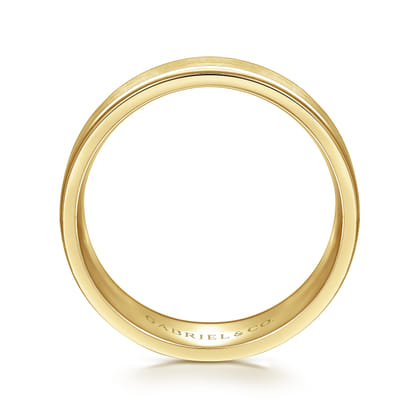 Emmett - 14K Yellow Gold 8mm - Men's Wedding Band in Satin Finish