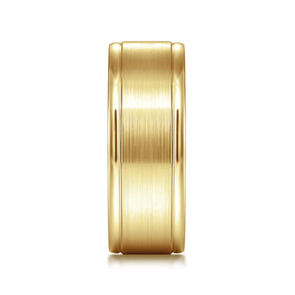 Emmett - 14K Yellow Gold 8mm - Men's Wedding Band in Satin Finish