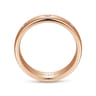 Emrys - 14K Rose Gold Diamond Men's Wedding Ring in High Polished Finish - 0.3 ct