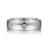 Emrys - 14K White Gold Diamond Men's Wedding Ring in High Polished Finish - 0.3 ct