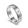 Emrys - 14K White Gold Diamond Men's Wedding Ring in High Polished Finish - 0.3 ct