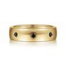 Emrys - 14K Yellow Gold Black Diamond Men's Wedding Ring in High Polished Finish - 0.34 ct
