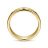 Emrys - 14K Yellow Gold Black Diamond Men's Wedding Ring in High Polished Finish - 0.34 ct