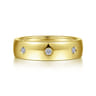Emrys - 14K Yellow Gold Diamond Men's Wedding Ring in High Polished Finish - 0.3 ct