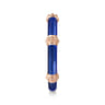 Enamel - 14K Rose Gold Bujukan Bar Split Stackable with Chrome Blue Enamel