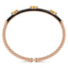 Enamel - 14K Rose Gold Bujukan Citrine Split Bangle with Black Enamel