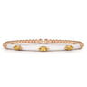 Enamel - 14K Rose Gold Bujukan Citrine Split Bangle with White Enamel