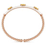 Enamel - 14K Rose Gold Bujukan Citrine Split Bangle with White Enamel