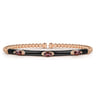 Enamel - 14K Rose Gold Bujukan Garnet Split Bangle with Black Enamel