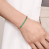 Enamel - 14K Rose Gold Bujukan and Bar Split Bangle with Mint Green Enamel