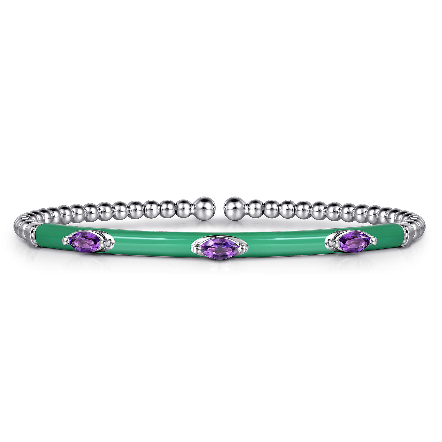 14kt White Gold Bangle outlet with Amethyst