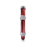 Enamel - 14K White Gold Bujukan Bar Split Stackable with Chrome Red Enamel