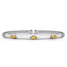 Enamel - 14K White Gold Bujukan Citrine Split Bangle with White Enamel
