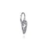 Enamel - 14K White Gold Diamond Drop Earrings with Black Enamel - 0.14 ct