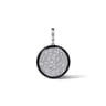 Enamel - 14K White Gold Diamond Medallion With Detachable Bail with Black Enamel - 1.5 ct