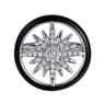 Enamel - 14K White Gold Diamond StarBurst Signet Ring with Black Enamel - 0.3 ct