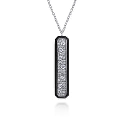 Enamel---14K-White-Gold-Pave-Diamond-Bar-Necklace-with-Black-Enamel1