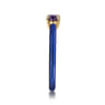 Enamel - 14K Yellow Gold Amethyst Cocktail Stackable with Chrome Blue Enamel