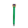 Enamel - 14K Yellow Gold Amethyst Cocktail Stackable with Chrome Green Enamel