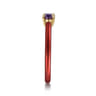 Enamel - 14K Yellow Gold Amethyst Cocktail Stackable with Chrome Red Enamel