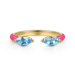 Enamel---14K-Yellow-Gold-Blue-Topaz-Open-Stackable-with-Fuchsia-Enamel1