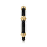 Enamel - 14K Yellow Gold Bujukan Bar Split Stackable with Black Enamel