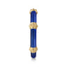 Enamel - 14K Yellow Gold Bujukan Bar Split Stackable with Chrome Blue Enamel