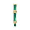 Enamel - 14K Yellow Gold Bujukan Bar Split Stackable with Chrome Green Enamel