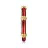 Enamel - 14K Yellow Gold Bujukan Bar Split Stackable with Chrome Red Enamel