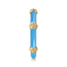 Enamel - 14K Yellow Gold Bujukan Bar Split Stackable with Dusk Blue Enamel