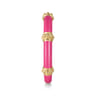 Enamel - 14K Yellow Gold Bujukan Bar Split Stackable with Fuchsia Enamel