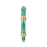 Enamel - 14K Yellow Gold Bujukan Bar Split Stackable with Mint Green Enamel
