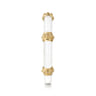 Enamel - 14K Yellow Gold Bujukan Bar Split Stackable with White Enamel