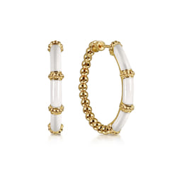 Enamel---14K-Yellow-Gold-Bujukan-Beads-and-Bar-Split-Classic-Hoop-with-White-Enamel1