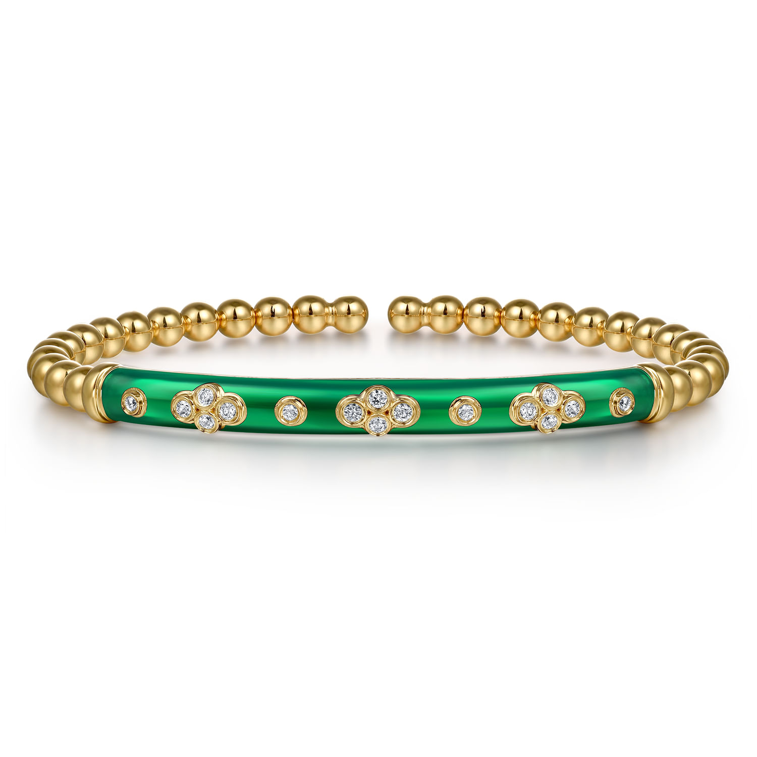 14k Yellow Gold Bujukan Bangle Bracelet. SKU: BG5054EQY45JJ