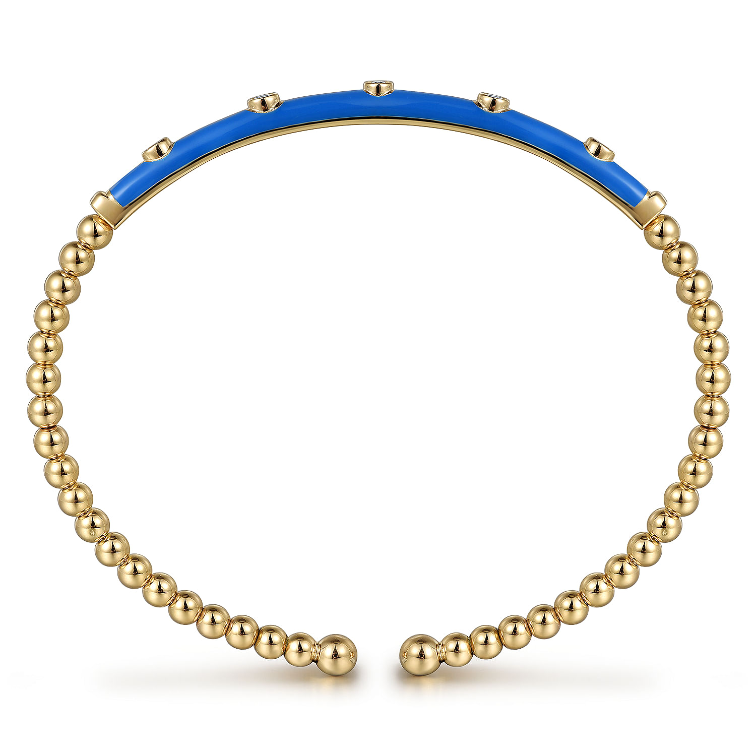 Enamel---14K-Yellow-Gold-Bujukan-Beads-and-Diamond-Split-Bangle-with-Blue-Enamel3