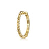 Enamel - 14K Yellow Gold Bujukan Beads and Diamond Split Classic Hoop with White Enamel - 0.1 ct