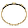 Enamel - 14K Yellow Gold Bujukan Citrine Split Bangle with Black Enamel