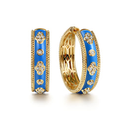 Enamel---14K-Yellow-Gold-Bujukan-Diamond-Classic-Hoop-Earrings-with-Blue-Enamel1