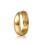 Enamel - 14K Yellow Gold Bujukan Diamond Classic Hoop Earrings with Chrome Red Enamel - 0.3 ct